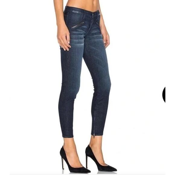 Current/Elliott The Silverlake Zip Ankle Skinny Leg Jeans Sargent Destroy 24 / 0 - Picture 1 of 11